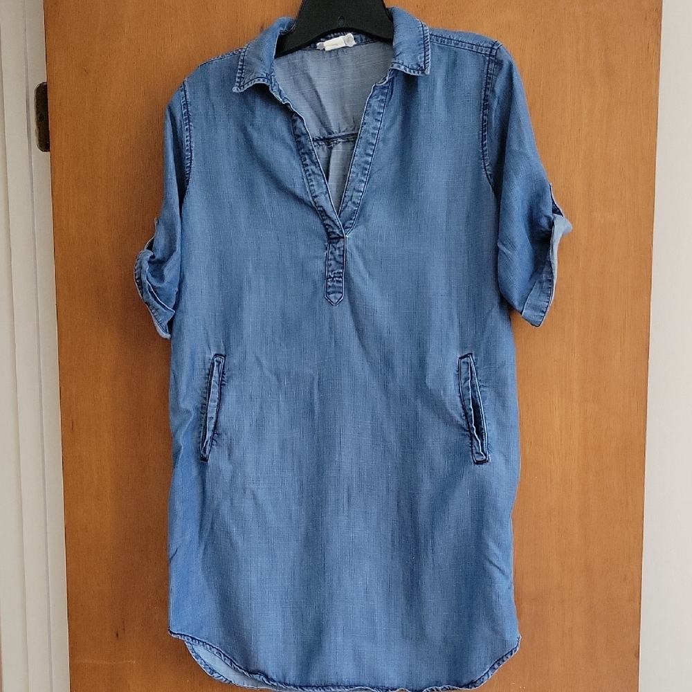 LOFT Blue Denim Mini Dress